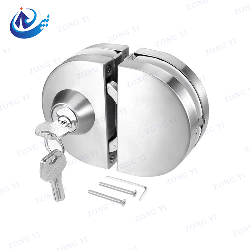 Double Stainless Steel Glass Door Lock - 1
