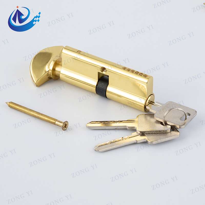 Cilindro chiave in lega di zinco o alluminio da infilare a doppio cilindro con profilo europeo - 2