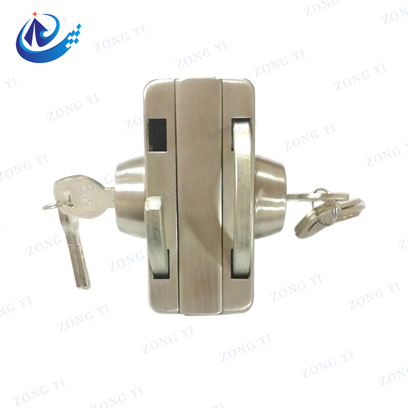 China Double Stainless Steel Glass Door Lock Factory