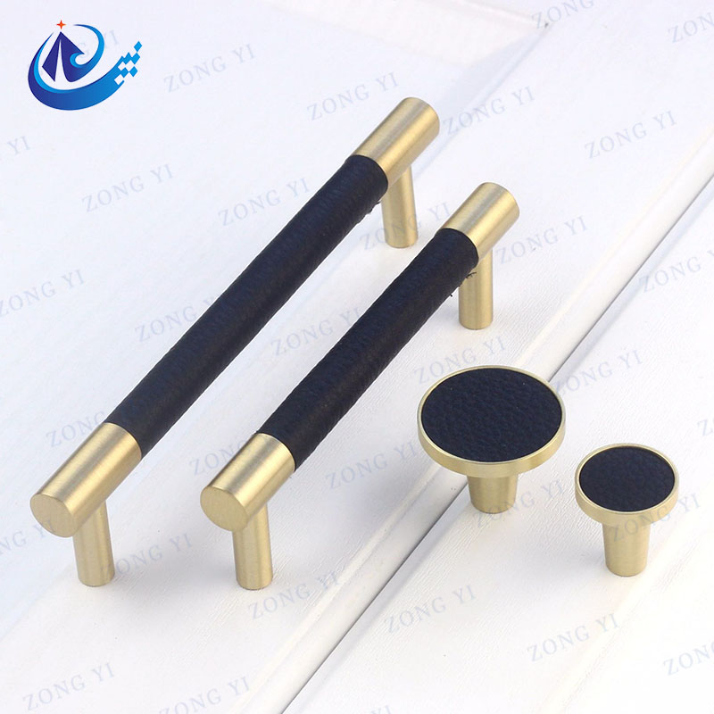 Wholesale Brass Solid Furniture Cabinet Knurled T Bar Drawer Pulls