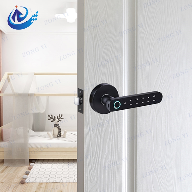 Bluetooth inteligente sem chave e fechadura da porta com alavanca de impressão digital - 2