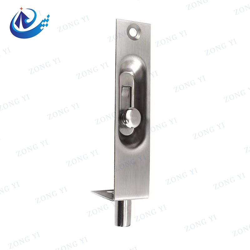 Stainless Steel Concealed Security Flush Bolt Lever Action Slide Lock Bolt - 3