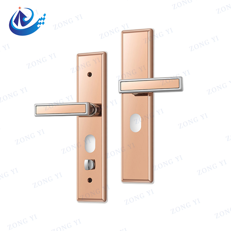 Mortise Aluminium Lever Door Lock With Plate For Residential Rooms