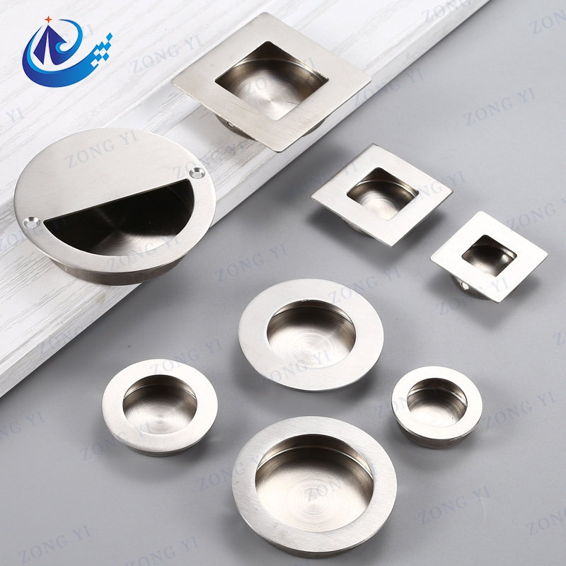 Stainless Steel Invisible Kitchen Wardrobe Flush Pull - 3 