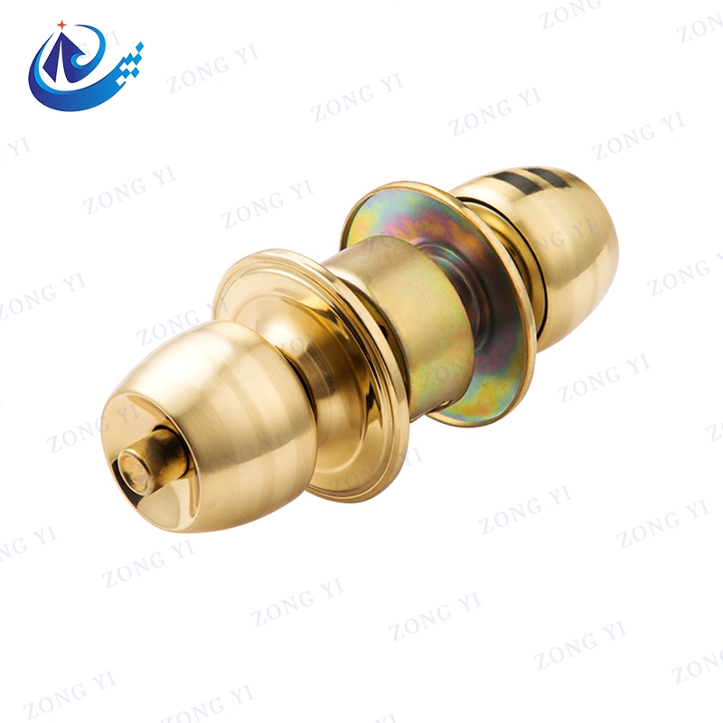 Stainless Steel Ball Shape Cylindrical Knob Door Lock - 1