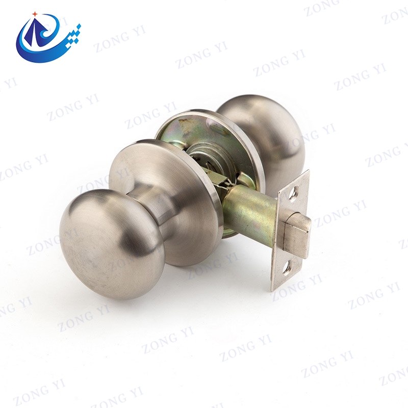 Stainless Steel Regular Ball Shape Tubular Knob Door Lock - 2 