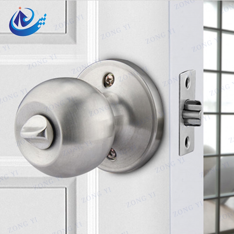 Kunci Pintu Tombol Tiub Bentuk Bola Biasa Keluli Tahan Karat - 4