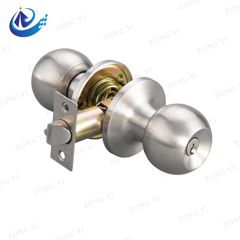 Stainless Steel Regular Ball Shape Tubular Knob Door Lock - 0 