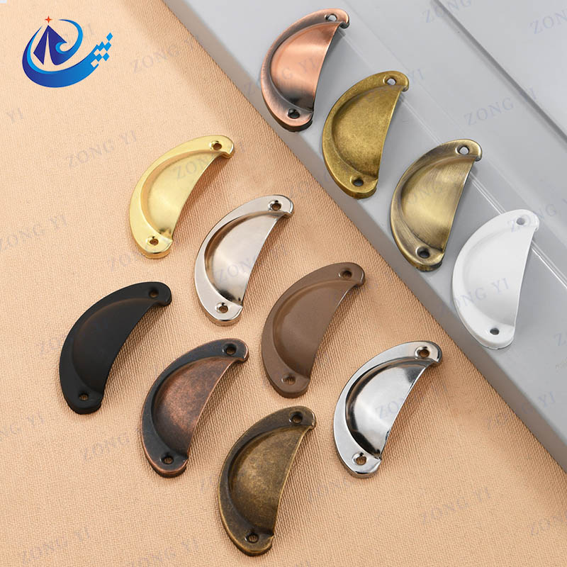 Zinc Alloy Shell Shaped Cabinet Drawer Cup Pulls - 4