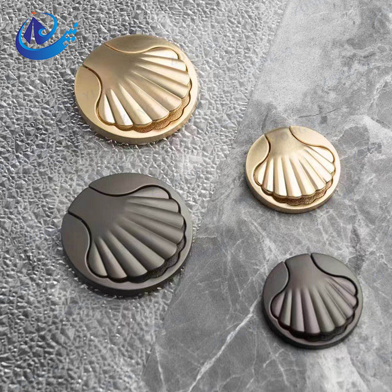 Zinc Alloy Shell Shaped Cabinet Drawer Cup Pulls - 2