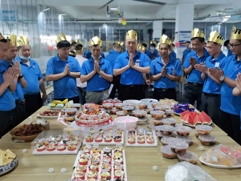 The company holds a birthday party for its employees