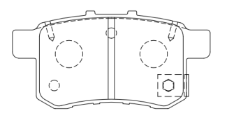 D1451 Rear brake pad