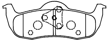 D1041 Rear Brake Pad