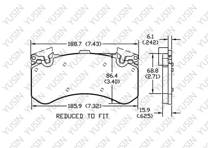 Brake pad for Audi S6 D1575-8788