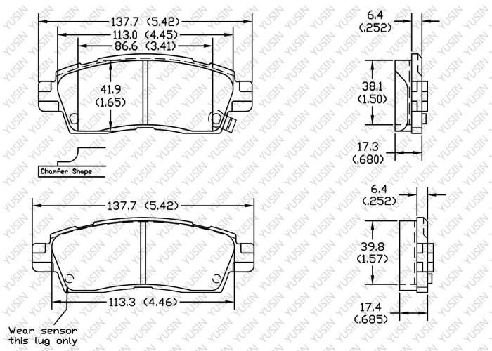 Brake pad for Buick Enclave