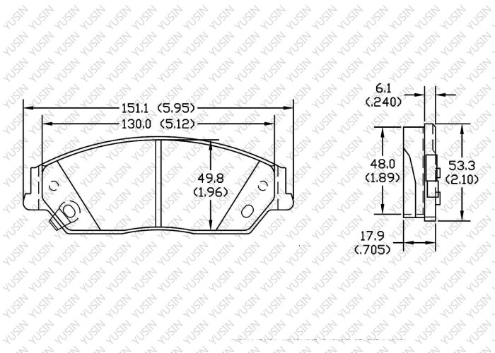 Brake pad for Geely Emgrand EC8