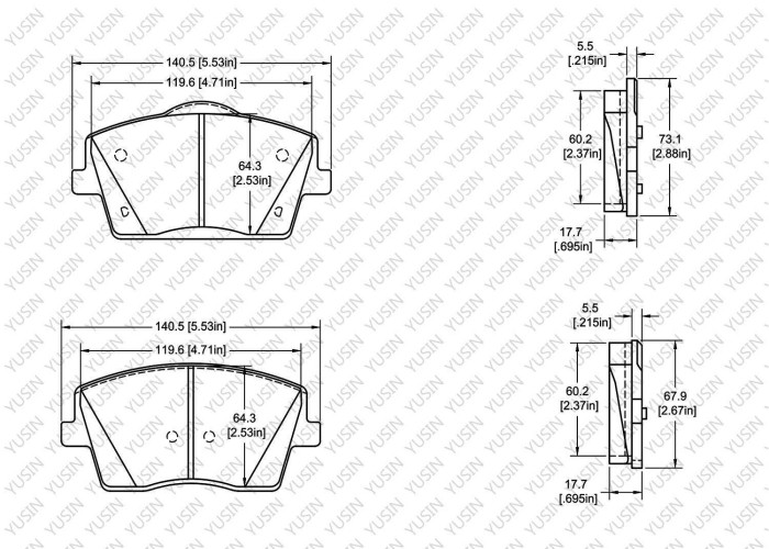 Brake pad for Geely LYNK and CO 2 D2137-9374