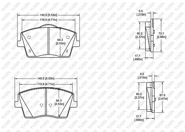 Brake pad for Geely LYNK and CO 2 D2137-9374