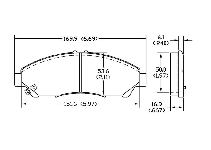 Brake pad kanggo Honda Acura ZDX