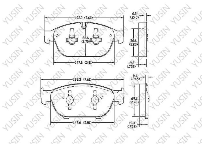 Brake pad for LUXGEN Luxury 7