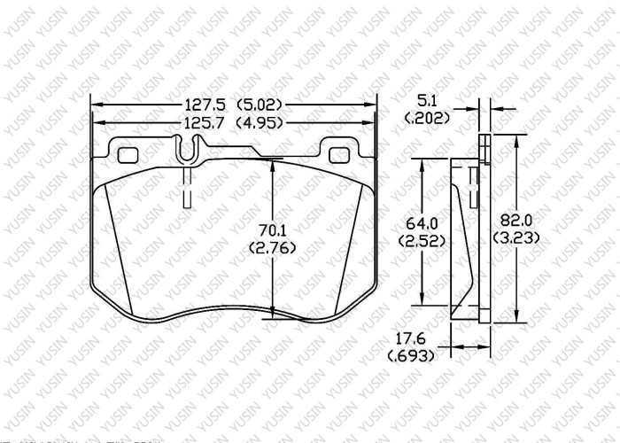 Brake pad for Mercedes Benz C-CLASS