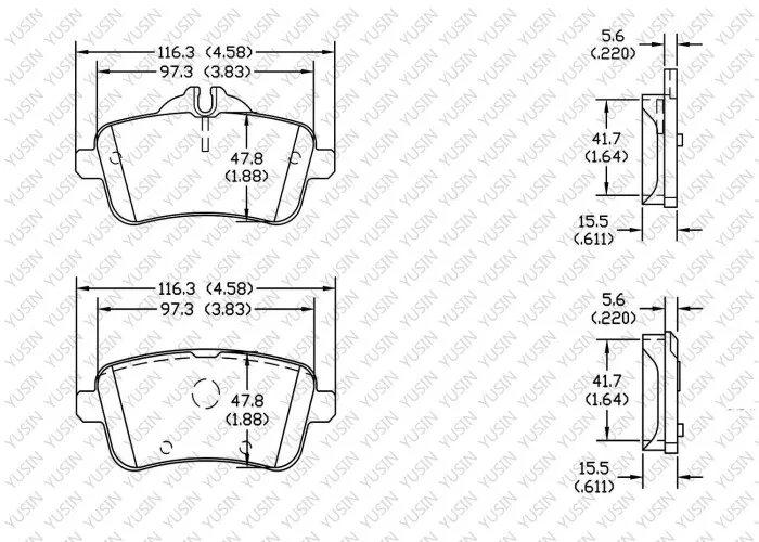 Brake pad for MERCEDES-BENZ GL350