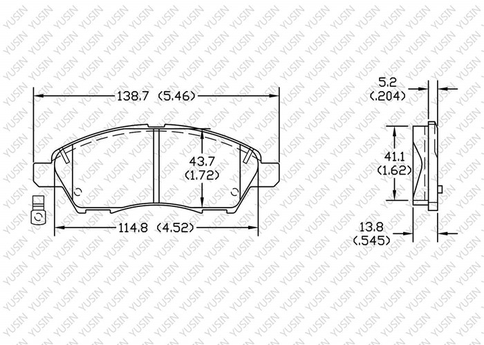 Brake pad for Nissan March