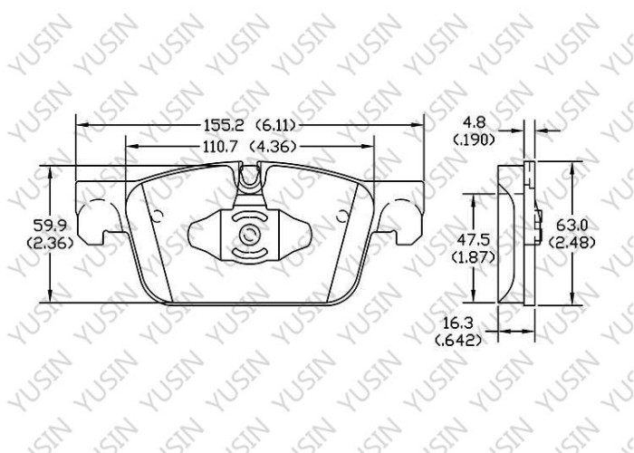 Brake pad for Opel GT