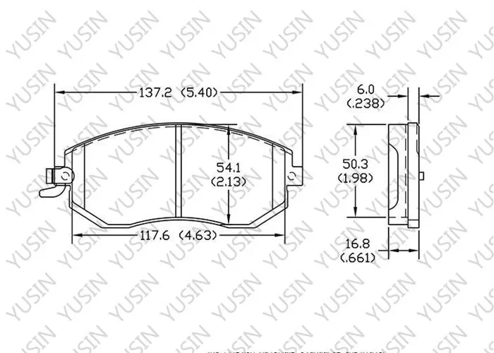 Brake pad for Subaru Impreza