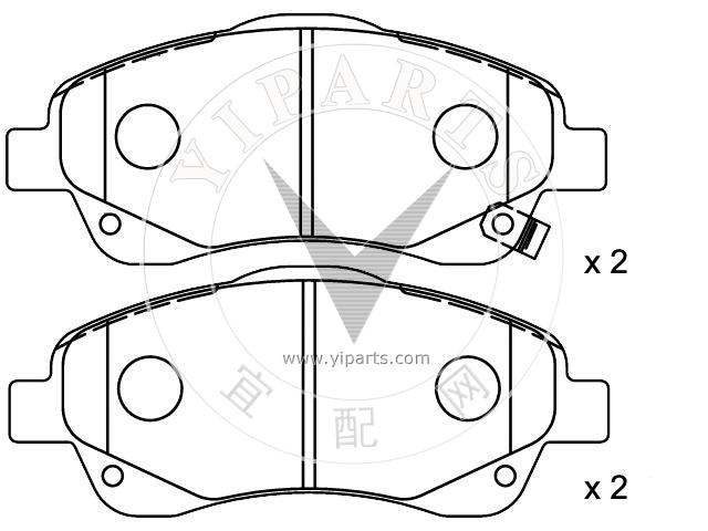 Brake pad for Toyota Avensis