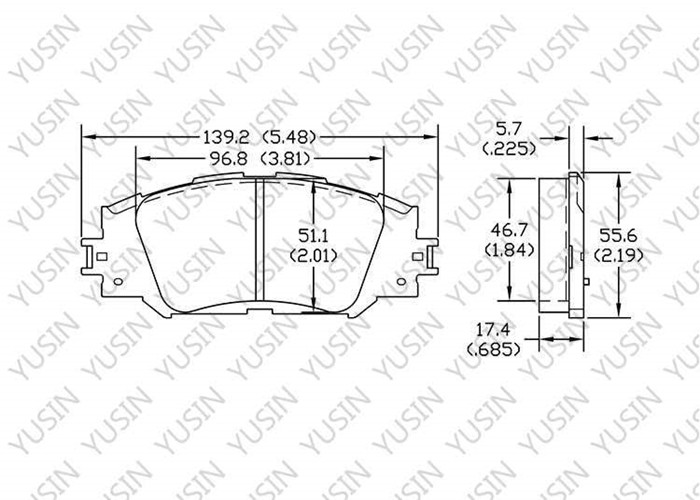 Brake pad for Toyota corolla 1.6/1.8/2.0