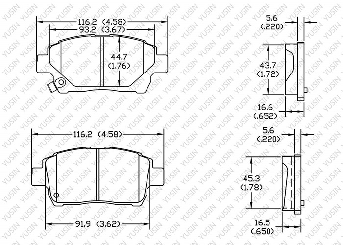 Brake pad for Toyota Corolla EX