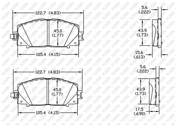 Brake pad for Toyota PRIUS 3