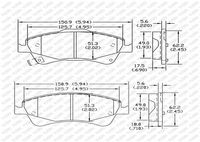 Brake pad for Toyota verso 2.2 D-4D