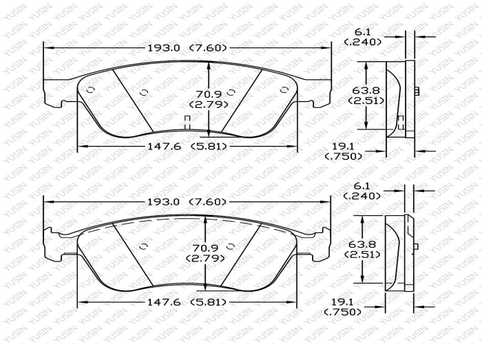 Brake pad for Volkswagen Phaeton 3.2/4.2