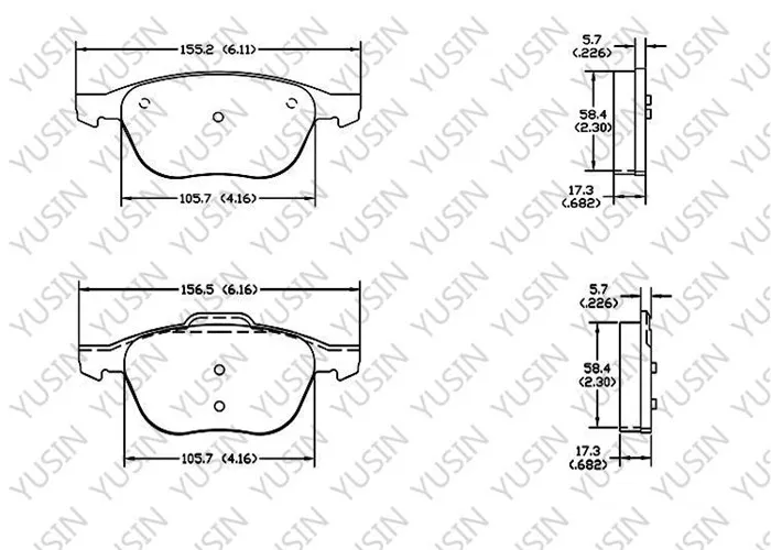 Brake pad for Volvo C30