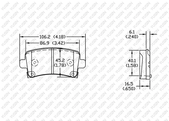 Brake pad for Volvo S60