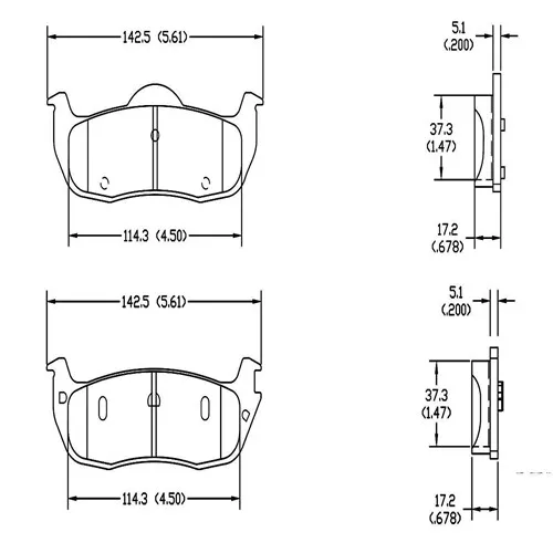 D1041 Rear Brake Pad