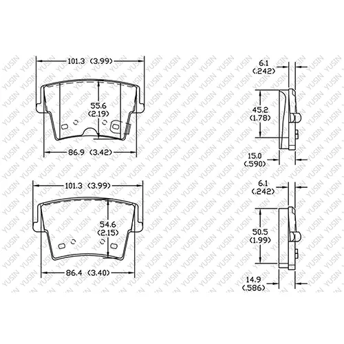 D1057 Rear Brake Pad