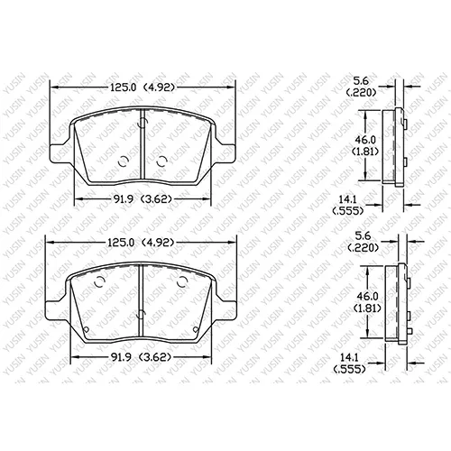 D1093 Rear Brake Pad