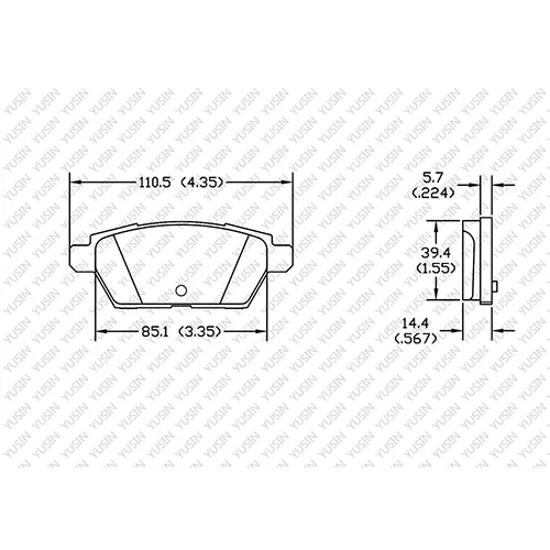 D1161 Rear Brake Pad