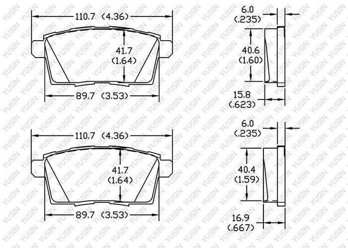 D1259 Rear Brake Pad