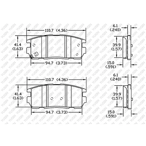 D1275 Rear Brake Pad