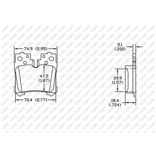 D1283 Rear Brake Pad