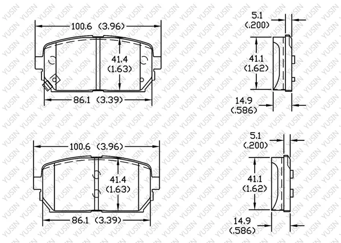 D1296 Front Brake Pad