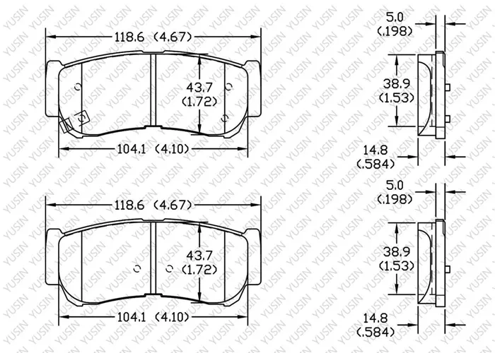 D1297 Rear Brake Pad