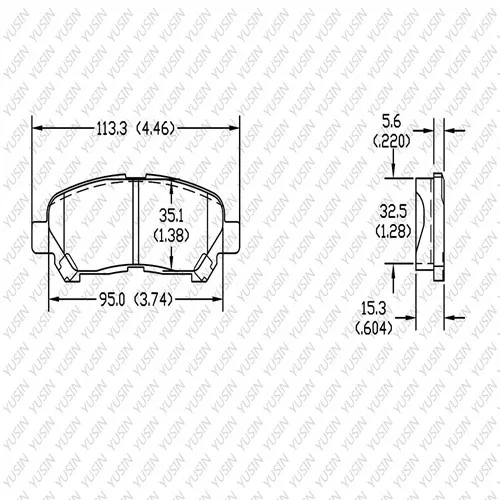 D1325 Rear Brake Pad