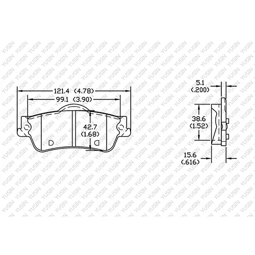 D1352 Rear Brake Pad