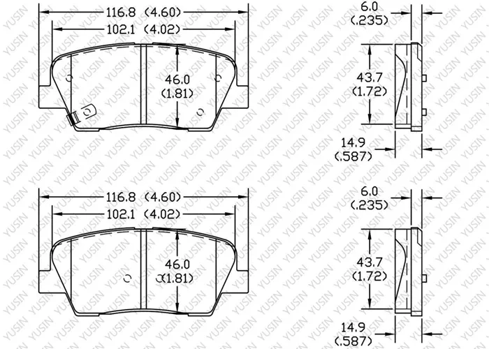 D1387 Rear brake pad