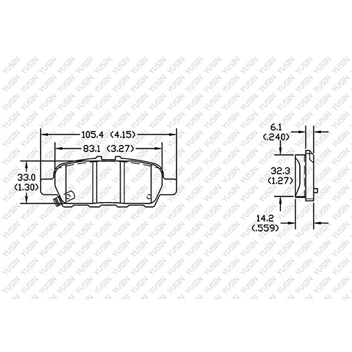 D1393 Rear Brake Pad